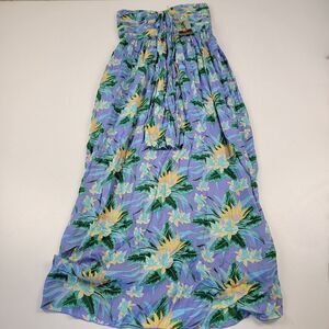 Pineapples Hawaii Floral‎ Dress NWT Womens Size XL Blue